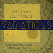 VACLOVAS PAKETŪRAS VARIATIONS FOR VIOLA AND PIANO/