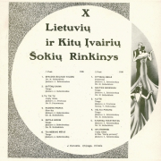 X Lietuvių Ir Kitų Įvairių Šokių Rinkinys